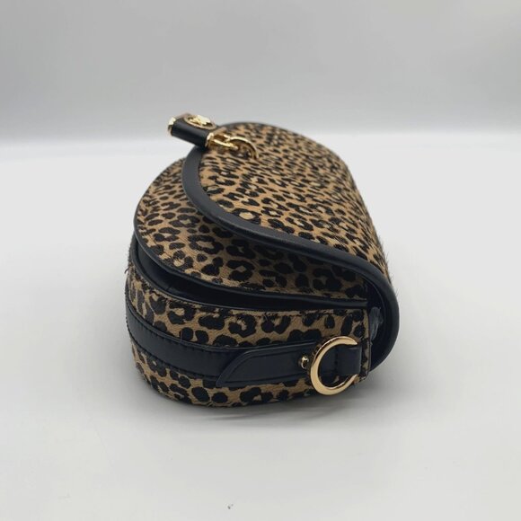 Michael Kors Mila Small East West Leopard Chain Sling Shoulder Bag - Picture 3 of 10